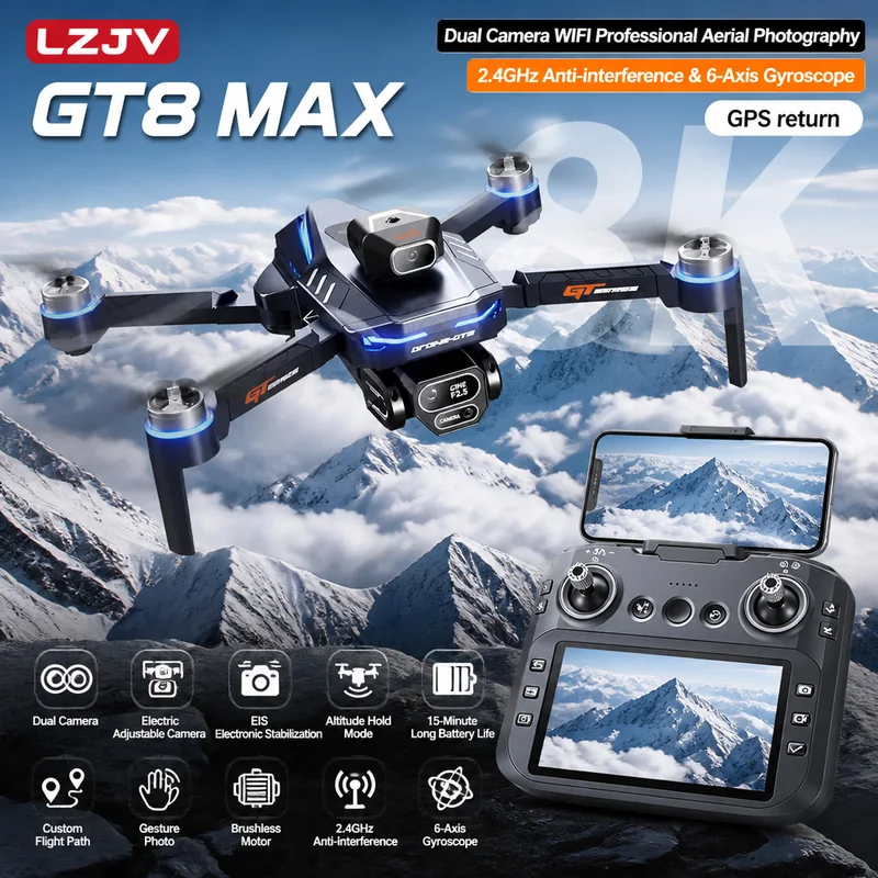 GT8 Max Foldable Drone 8K HD P - Drone Surveying recension och pris