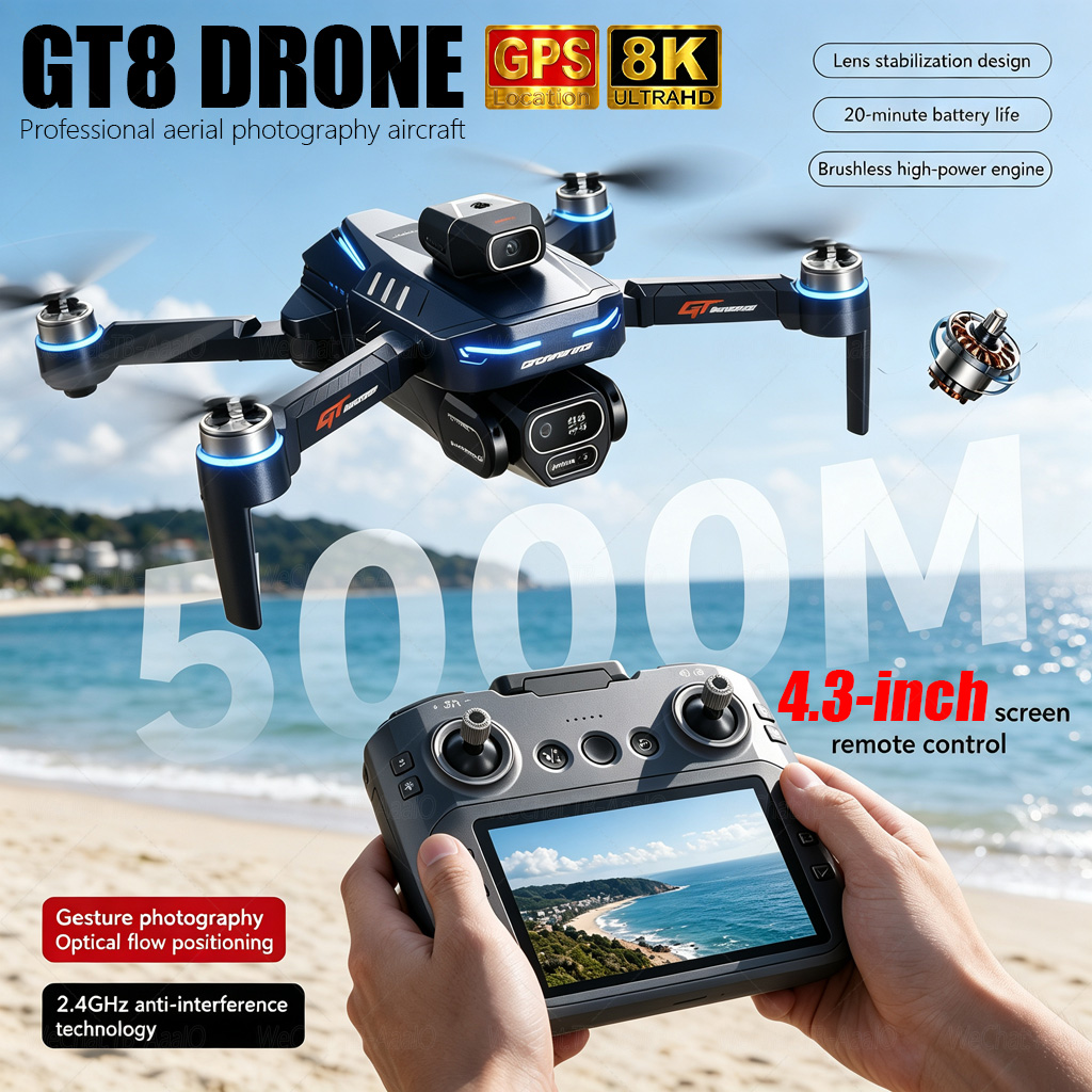 NEW GT8 HD RC Drone 4K Profess - Drone Surveying recension och pris